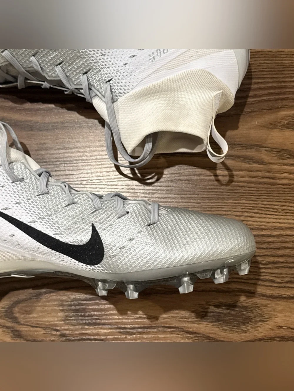 Size 14 Nike Vapor Untouchable Pro 3 Football Cleats White Silver 917165-112